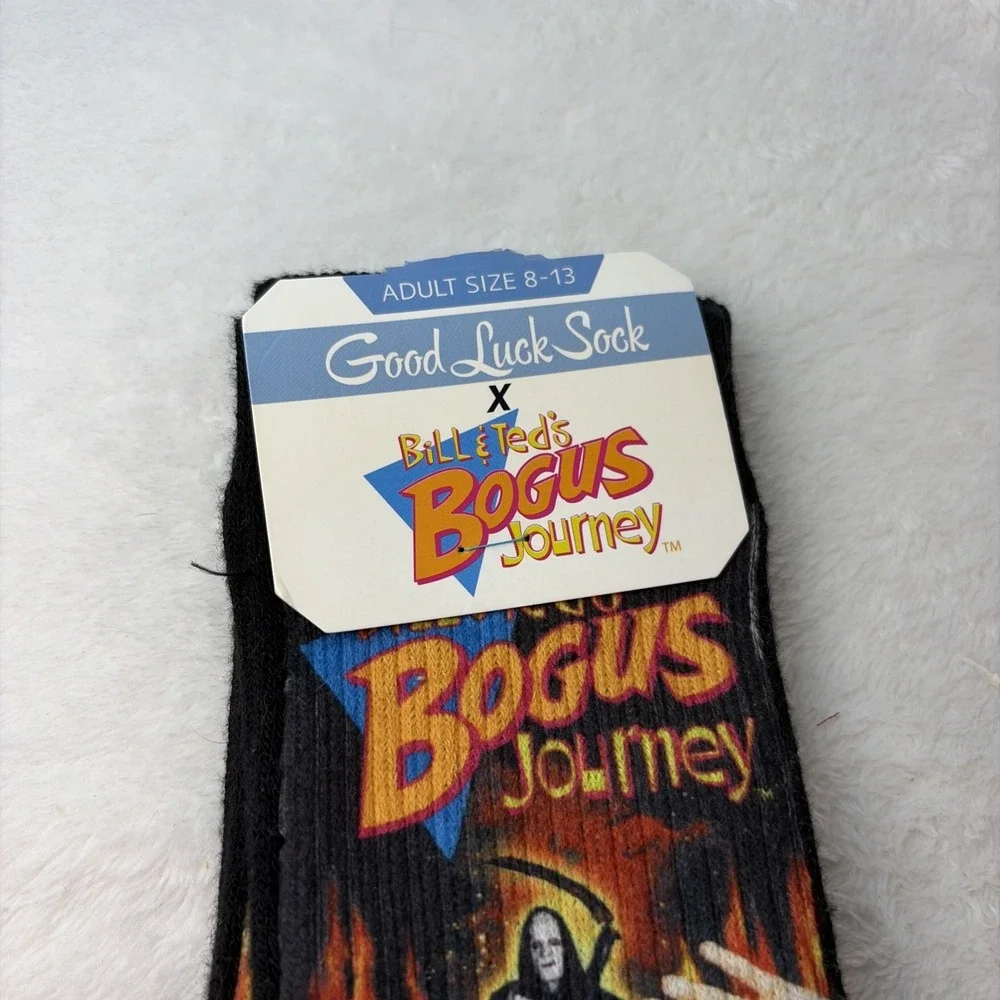 NWT Good Luck Sock Bill & Ted's Bogus Journey Men's Crew Socks (Size 8-13)